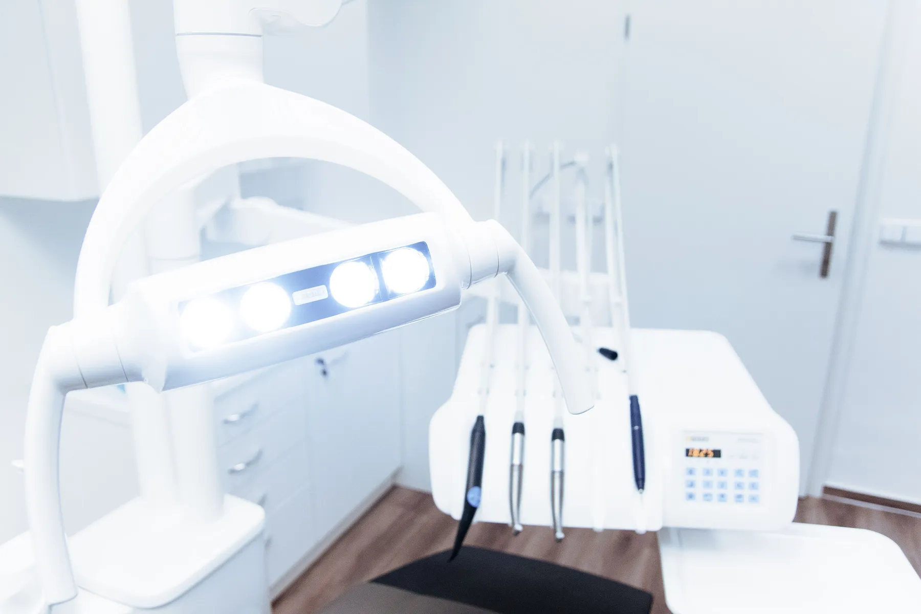 Bright modern orthodontic treatment room